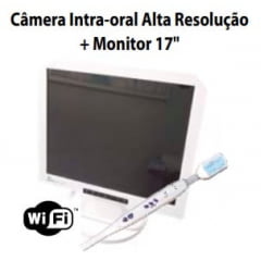 CAMERA INTRAORAL SEM FIO HD ADVANCED COM MONITOR 17" COM SUPORTE BIOTRON